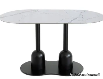 TYPHA 2 - Oval marble table _ Vela Arredamenti