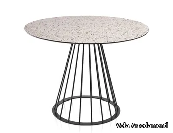 GABBIA - Round metal table _ Vela Arredamenti