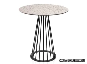 GABBIA - Round metal high table _ Vela Arredamenti