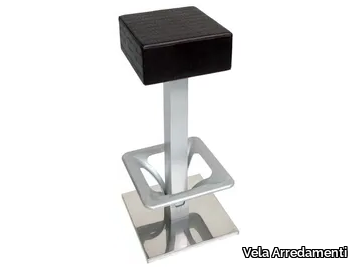 SG049 - Upholstered stool with footrest _ Vela Arredamenti