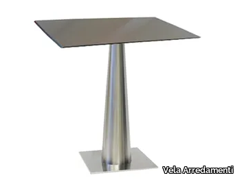 SLICONO-44-X - Square stainless steel table _ Vela Arredamenti