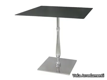 ECLISSE-44 - Square stainless steel contract table _ Vela Arredamenti