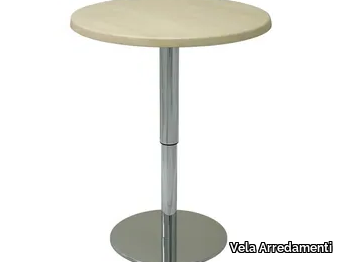 SLIM-40-INOX-TEL - Height-adjustable round stainless steel table _ Vela Arredamenti