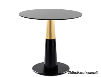 SLICONO-BI - Round stainless steel table _ Vela Arredamenti