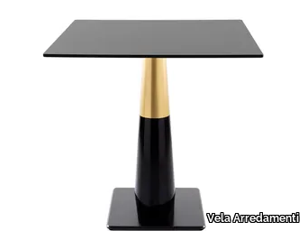 SLICONO-BI - Square stainless steel table _ Vela Arredamenti