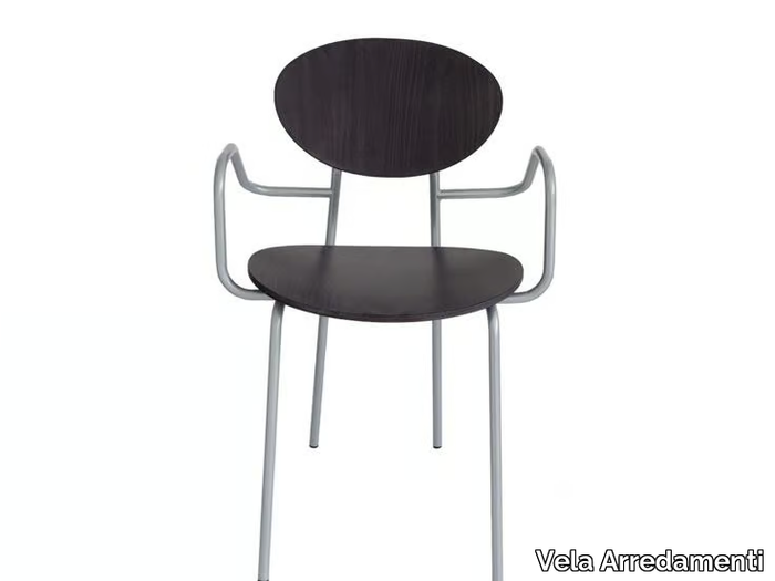 MAGIC-B - Wooden chair with armrests _ Vela Arredamenti