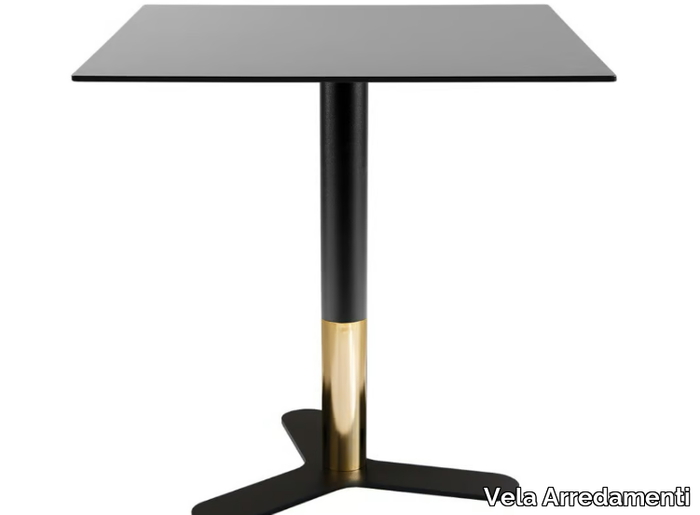 PETALI-BI - Square iron dining table _ Vela Arredamenti