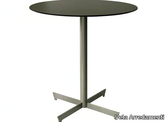 CLIF-4-X - Stainless steel table with 4-star base _ Vela Arredamenti
