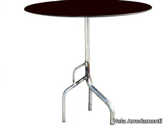 BILLY-3-40 - Round drop-leaf metal table _ Vela Arredamenti