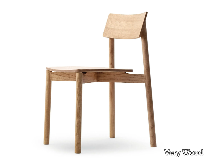 RIB 11/L - Stackable ash chair _ Very Wood