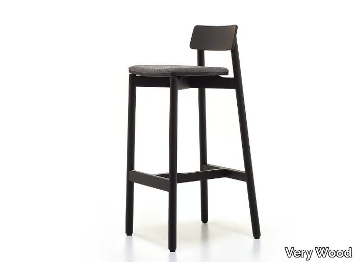 RIB 16 - Barstool with integrated cushion _ Very Wood