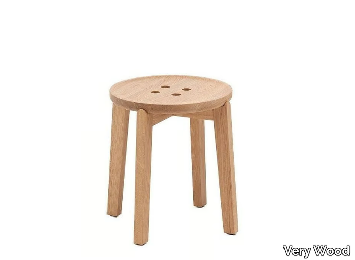 ROND 09 - Low oak stool _ Very Wood