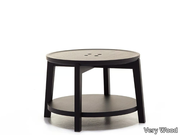 ROND T02 - Round coffee table with integrated magazine rack _ Very Wood