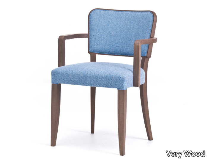 WIENER 02 - Upholstered fabric chair with armrests _ Very Wood