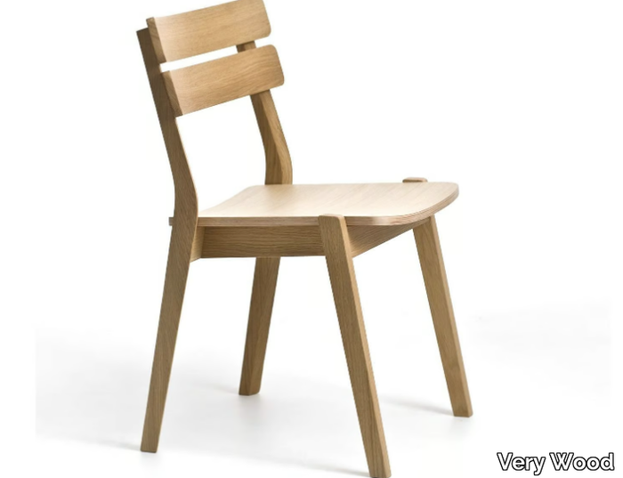 FRAME 11L - Stackable wooden chair open back _ Very Wood