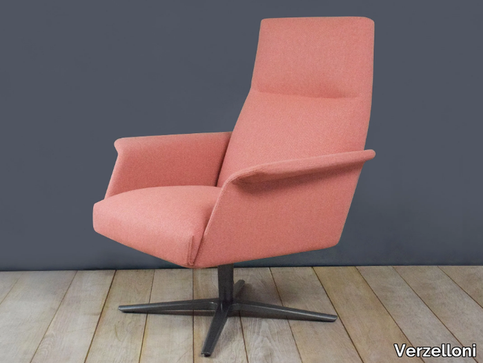 NILSON LOUNGE - Armchair with armrests with 4-spoke base _ Verzelloni