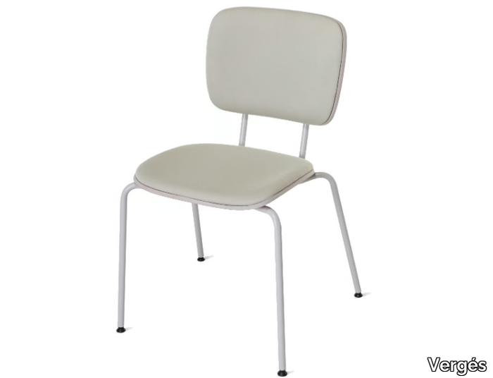 ABC - Stackable metal chair with integrated cushion _ Vergés