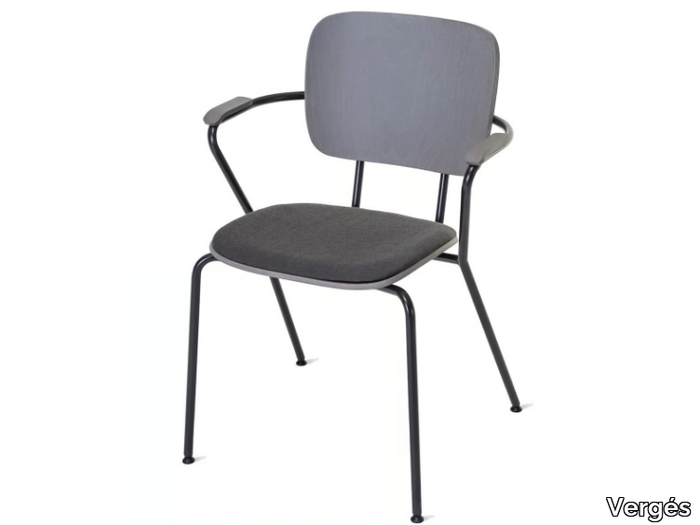 ABC - Stackable metal chair with armrests _ Vergés