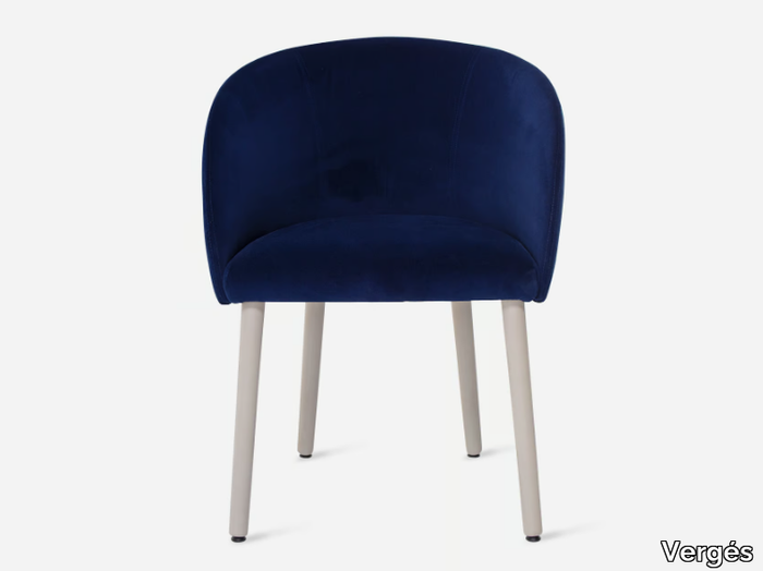 CISTELL ORIGINAL - Velvet chair with armrests and metal legs _ Vergés