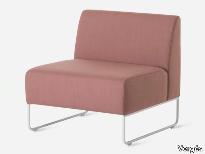 DULA - Sled base modular fabric armchair _ Vergés