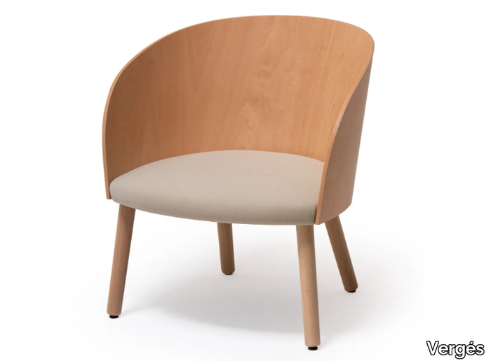 CISTELL ORIGINAL - Wooden easy chair with armrests _ Vergés