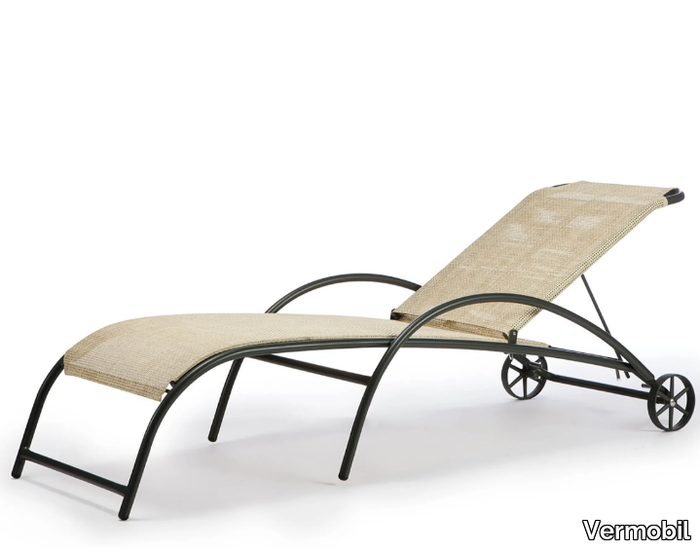 PARK - Recliner Texplast sun lounger with castors _ Vermobil