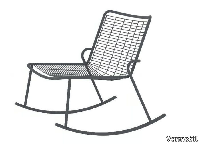 ROMA - Rocking metal garden armchair _ Vermobil