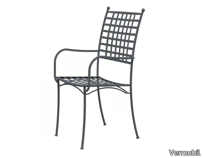 TOSCA - Stackable metal garden chair with armrests _ Vermobil