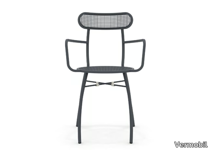 CIAO - Stackable metal chair with armrests _ Vermobil