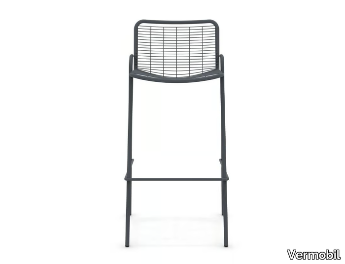 ROMA - Metal barstool with footrest _ Vermobil