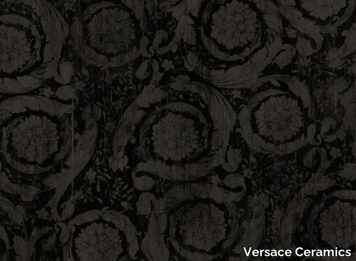 BAROCCO CARBON - Porcelain stoneware wall/floor tiles with wood effect _ Versace Ceramics