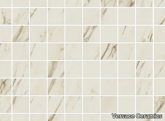 MARBLE BIANCO MOSAICO - Porcelain stoneware mosaic _ Versace Ceramics