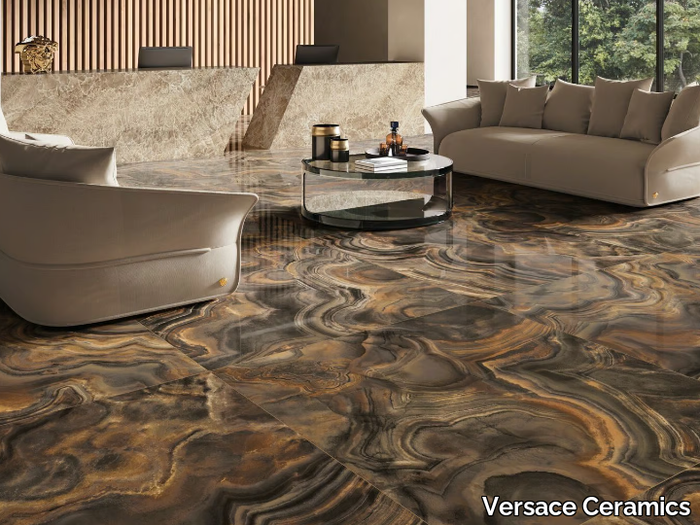 MYSTERY BLACK - Porcelain stoneware wall/floor tiles _ Versace Ceramics