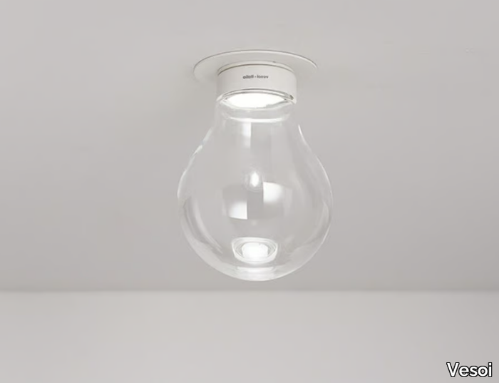 PENDAGLI - LED round ceiling glass and aluminium spotlight _ Vesoi