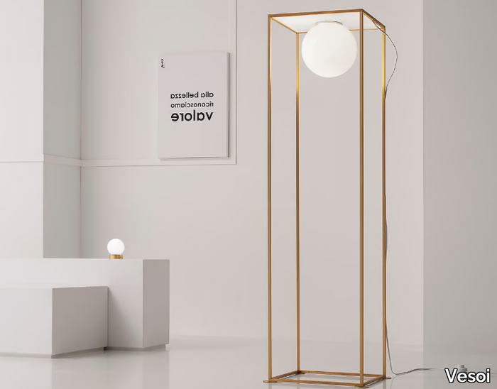 MULTIPLO - LED glass and steel floor lamp _ Vesoi