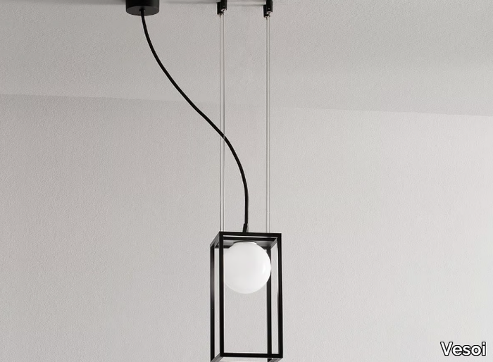 MULTIPLO - LED glass and steel pendant lamp _ Vesoi