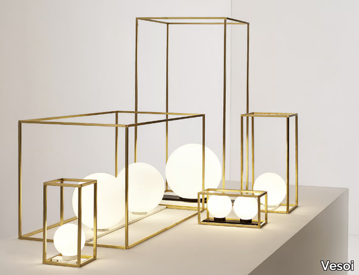 MULTIPLO - LED glass and steel table lamp _ Vesoi