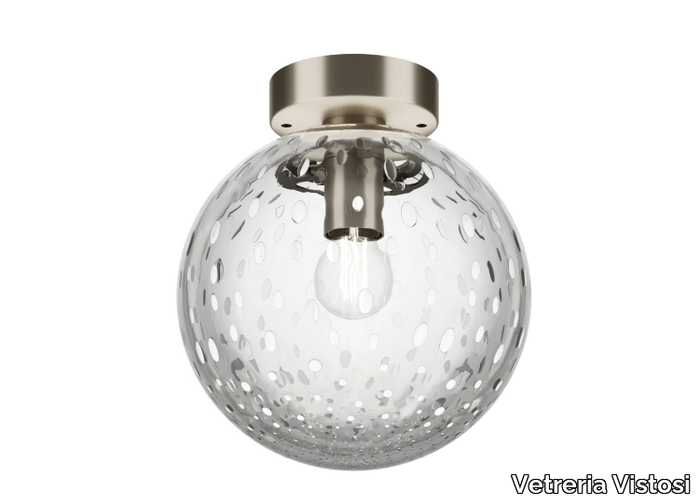 BOLLE PL - Glass ceiling light _ Vetreria Vistosi