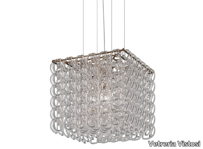 GIOGALI SP CUB - Crystal pendant lamp _ Vetreria Vistosi