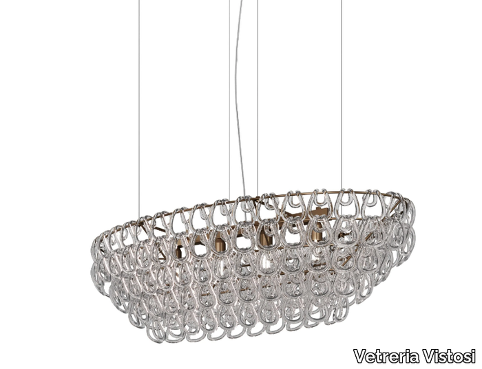 GIOGALI SP OV1 - Crystal pendant lamp _ Vetreria Vistosi