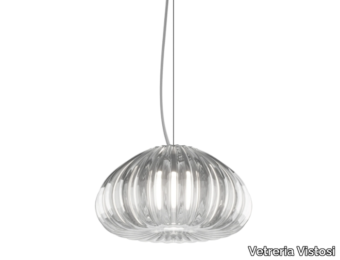 DIAMANTE SP - Glass pendant lamp _ Vetreria Vistosi