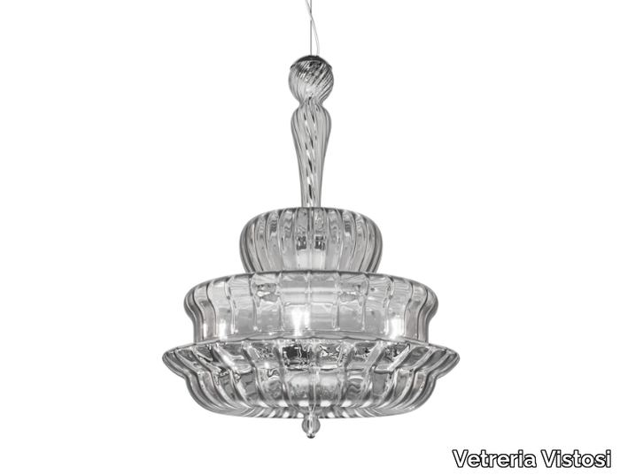 NOVECENTO SP - Crystal pendant lamp _ Vetreria Vistosi