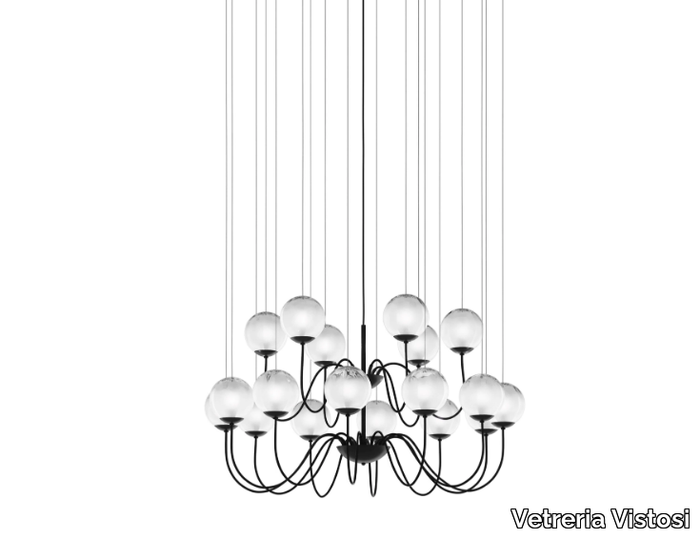 PUPPET SP 18P - Blown glass pendant lamp _ Vetreria Vistosi