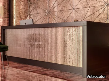 Glass reception desk - Glass reception desk _ Vetrocolor