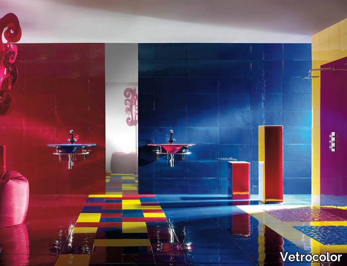 TRASPARENZE - Indoor glass wall/floor tiles _ Vetrocolor