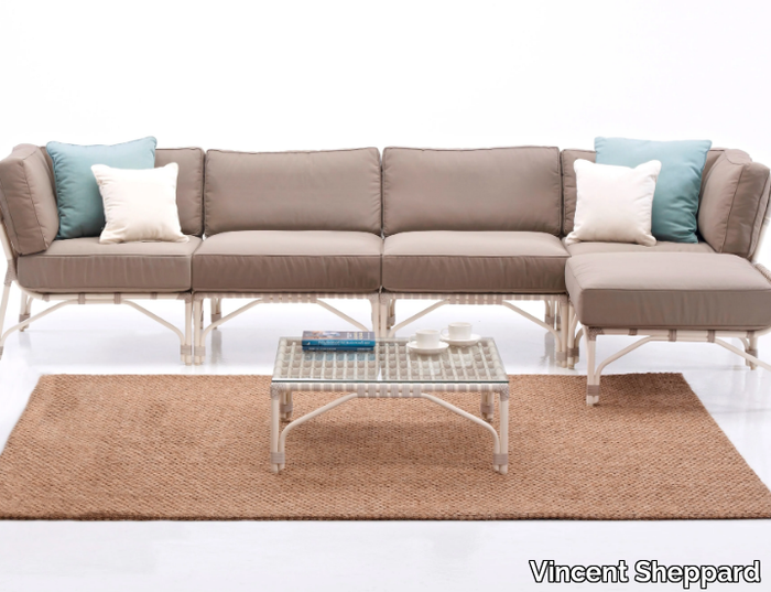 LUCY - Modular 3 seater wicker garden sofa _ Vincent Sheppard