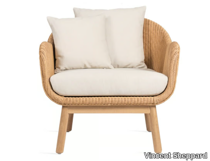 ALEX - Rattan armchair with armrests _ Vincent Sheppard