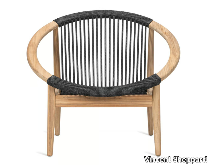 FRIDA - Rope easy chair with armrests _ Vincent Sheppard