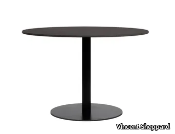 RONDA - Round steel and wood dining table _ Vincent Sheppard