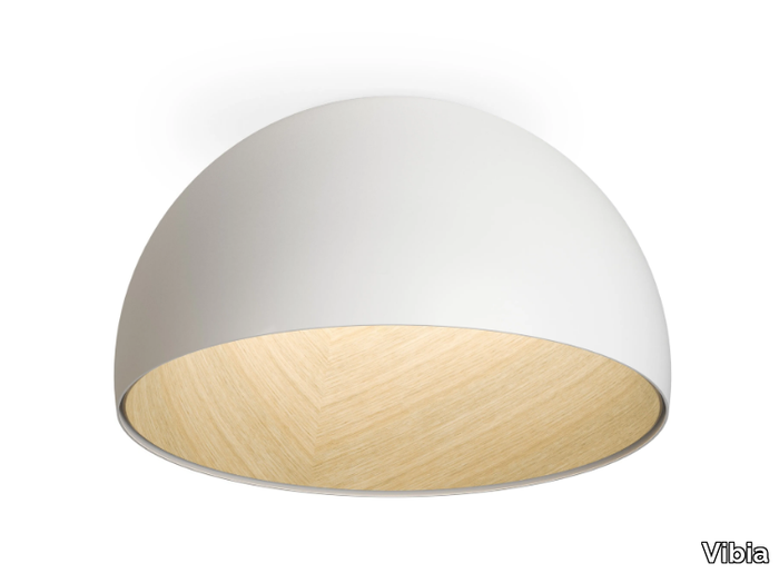 DUO - LED aluminium and wood ceiling lamp _ Vibia